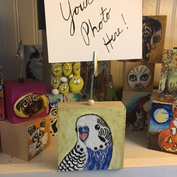 Photo Clip holder handmade BORDER COLLIE - Picture 3 of 5